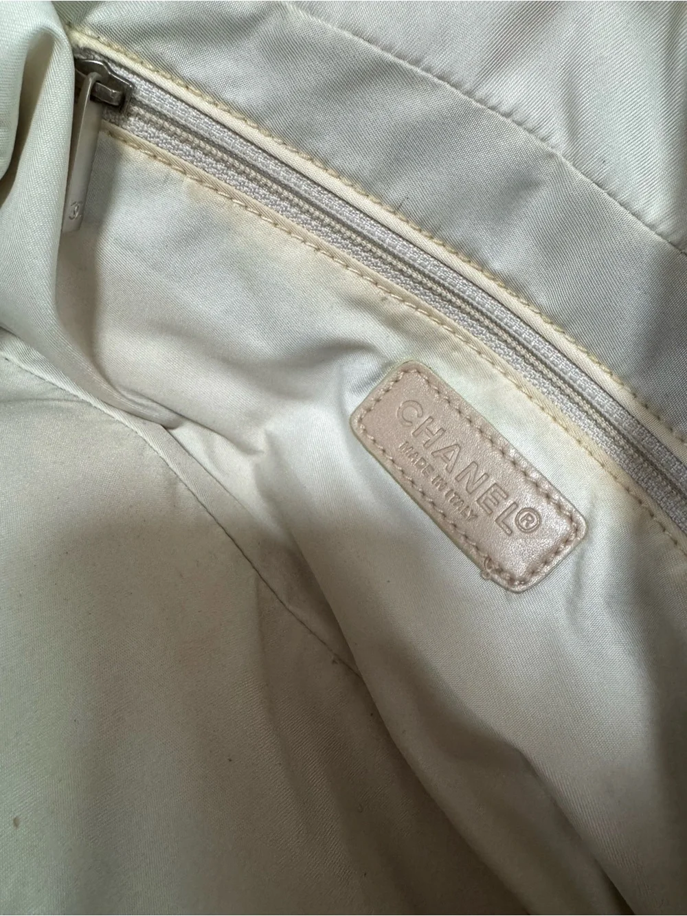 Chanel Y2K Beige Travel Ligne East West Shoulder Bag